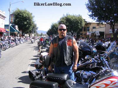 California Biker Motorcycle Lawyer Attorney Norman Gregory Fernandez at the Hollister Independence Day Rally