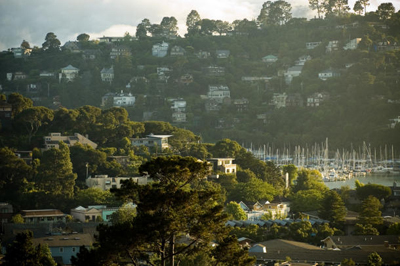 Tiburon, California to photograph every car entering and leaving town