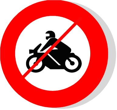 no motorcycles