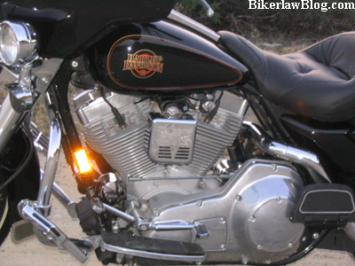 The Pro Pad MIni Beast Air Horn on Motorcycle Accident Injury Lawyer Norman Gregory Fernandez Harley Davidson Electra Glide.