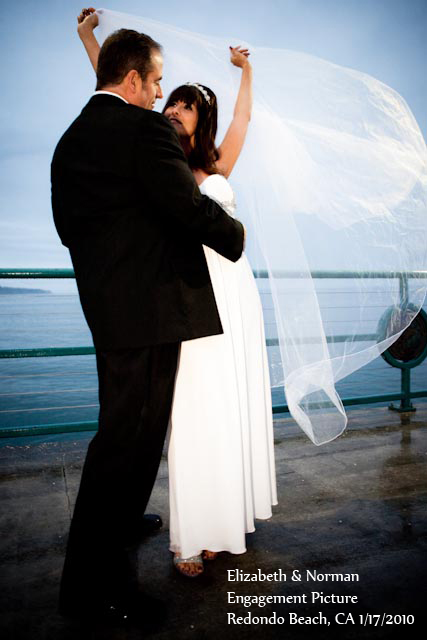 Elizabeth and Norman Engagement Photo, Redondo Beach, CA, 1-17-2010