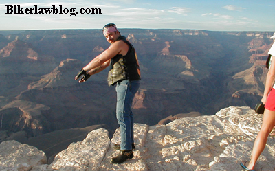 Bike Motorcycle Lawyer Attorney Norman Gregory Fernandez at the Grand Canyon