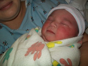My Granddaughter Isabella Just after Being Born on April 12, 2011