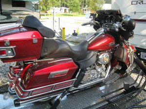 My Electra Glide on the Trinity 3 trailer