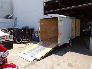 Enclosed Motorcycle trailer with Phase 1 upgrades done