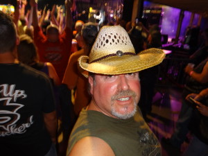 Biker Lawyer Norman Gregory Fernandez at a concert at the Sturgis 2013 motorcycle rally