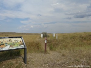 More grave markers on the other side of Last Stand Hill