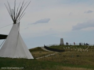 A view of Last Stand Hill from the bottom of the Hill