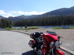 The best most beautiful motorcycle riding in the world. At over 8,000 feet, My Harley Davidson Electra Glide Ultra Classic, Yellowstone National Park, 8-2013