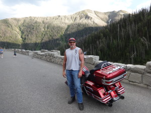 California Motorcycle Accident Attorney and Biker Lawyer Norman Gregory Fernandez in Yellowstone National Forest