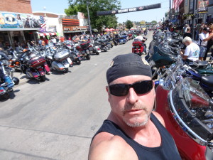 California motorcycle accident attorney Norman Gregory Fernandez at the 2015 Sturgis motorcycle rally