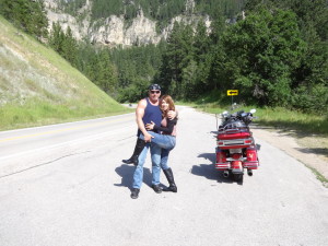 California motorcycle accident lawyer Norman Gregory Fernandez and friend having fun on the Black Hills scenic by way