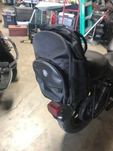 Viking motorcycle sissy bar backpack