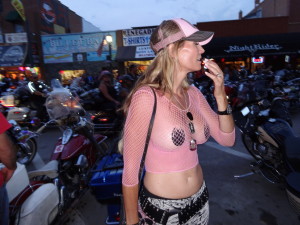 Another beautiful gal in downtown Sturgis, Sturgis 2013