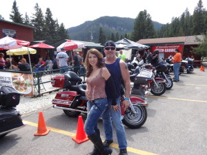 California motorcycle accident attorney Norman Gregory Fernandez with friend 75th annual Sturgis motorcycle rally