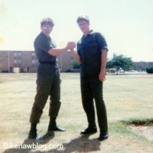 Fountain-Valley-motorcycle-accident-lawyer-norman-gregory-fernandez-with-friend-tom-at-sheppard-air-force-base-texas