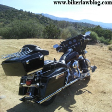Arcadia Motorcycle Accident Lawyer Norman Gregory Fernandez's 02 Elctra Glide Standard in Angeles National Forest