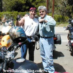 Beverly Hills Motorcycle Accident Attorney Norman Gregory Fernandez with Jay Leno at the Rock Store