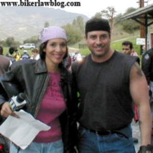 Biker Lawyer Norman Gregory Fernandez and Christine Devine of Fox News at Rock Store