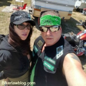 Chula Vista Motorcycle Accident Lawyer Norman Gregory Fernandez with Natalia Dona at Glencoe Campground