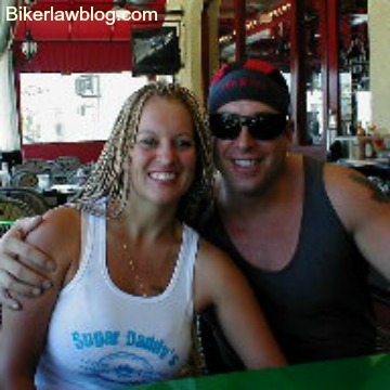 Cypress Motorcycle Accident Lawyer Norman Gregory Fernandez with special friend Brandi Malone at Jerry's Deli