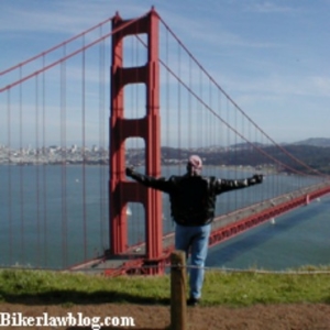 San Francisco Motorcycle Accident Lawyer Norman Gregory Fernandez at the Golden Gate Bridge in San Francisco