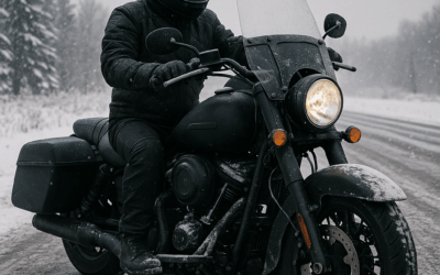 Cold-weather motorcycle riding