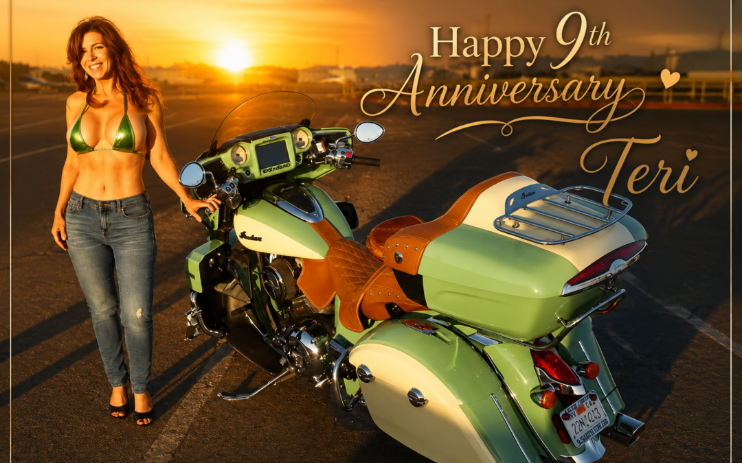 Happy 9th Anniversary to My Best Friend, My Riding Partner, and My Wife